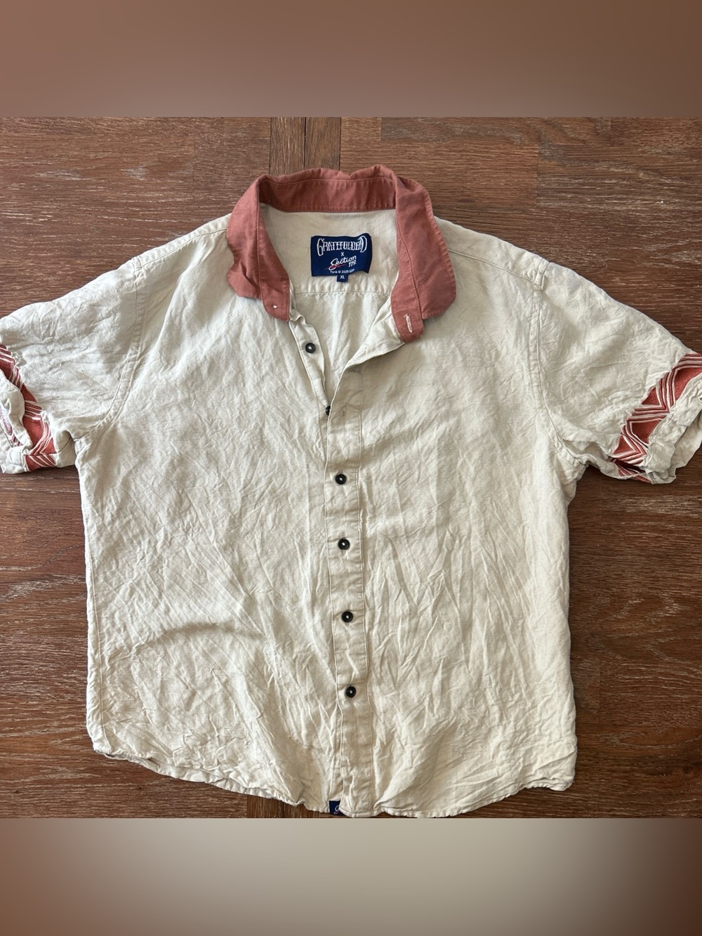 Grateful Dead x Section 119 Short Sleeve Button Down XL Hawaiian